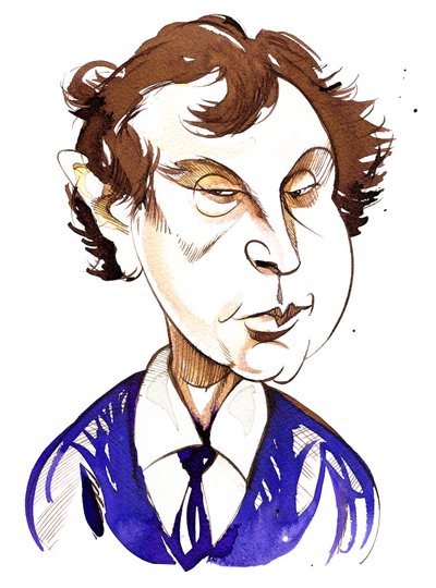 András Schiff, Hungarian pianist (born 1953); color caricature by Neale Osborne